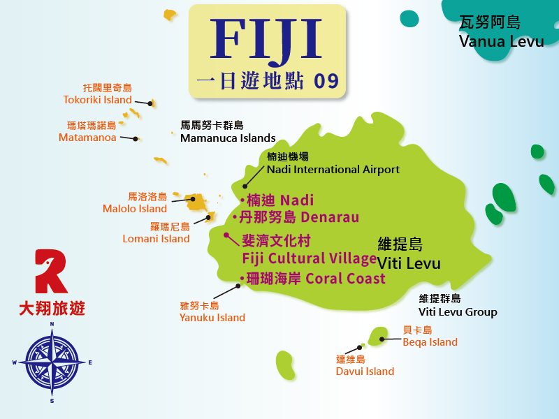 09. 斐濟文化村 Fiji Cultural Village 路線地圖